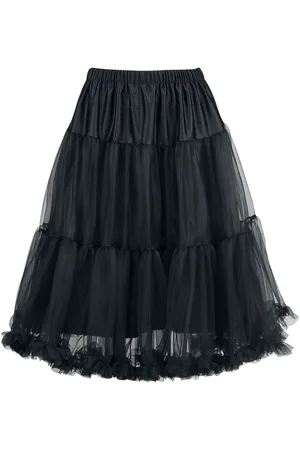 Hell Bunny Rockabilly Keskipitkä hame - Penelope Petticoat - XS-S- XL-XXL - varten Naiset