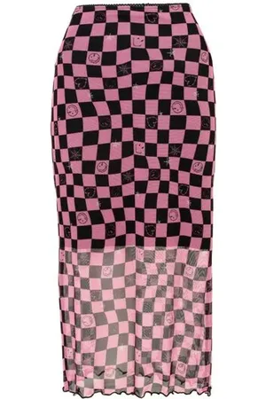 Hell Bunny Pitkä hame - x Smiley Originals Distortion Skirt - XS- 4XL - varten Naiset