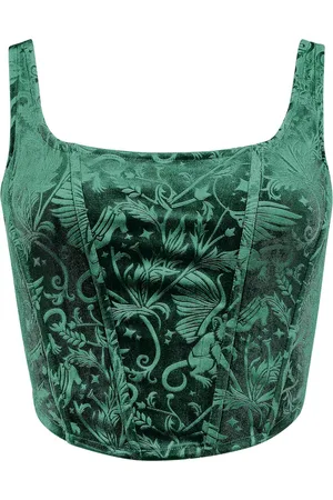 Killstar Gootti Toppi - Wizard Of Oz - Emerald Envy Corset Top - XS- XXL - varten Naiset