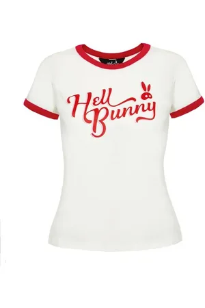 Hell Bunny Rockabilly T-paita - Lucy T-shirt - XS- XXL - varten Naiset