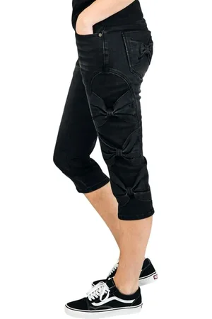Full Volume Shortsit - Capri Shorts With Bow Detail - 27- 33 - varten Naiset