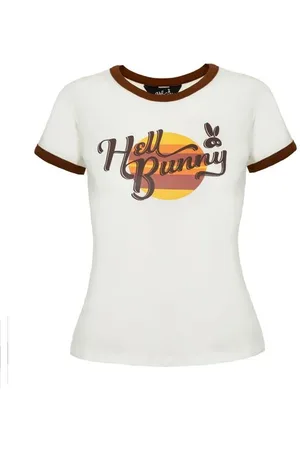 Hell Bunny Rockabilly T-paita - Charlie Top - XS- 4XL - varten Naiset