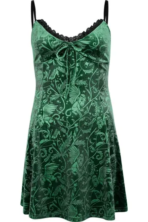 Killstar Gootti Lyhyt mekko - Wizard Of Oz - Emerald Envy Mini Dress - XS- 4XL - varten Naiset