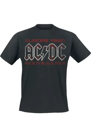 AC/DC T-paita - Back In Black Europe 1980 - S- 4XL - varten Miehet