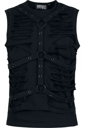 Heartless Gootti Tank-toppi - Izaak Vest Mens Black - M- XL - varten Miehet