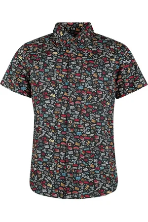 King kerosin Rockabilly Lyhythihainen kauluspaita - Motorcycle Tools Shirt - S- XXL - varten Miehet