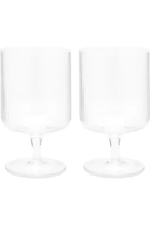Ferm Living Ripple Wine Glasses - Set of 2 in | END. Clothing