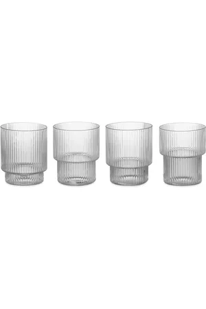 Ferm Living Ripple Glass - Set of 4 in | END. Clothing