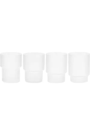 Ferm Living Ripple Glasses - Set of 4 in | END. Clothing