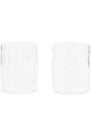 Ferm Living Doodle Glasses Tall - Set of 2 in | END. Clothing