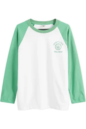 Sporty & Rich Emblem Baseball T-Shirt in , Size X-Large | END. Clothing