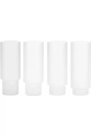 Ferm Living Ripple Long Drink Glasses - Set of 4 in | END. Clothing