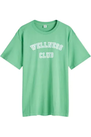 Sporty & Rich Wellness Club Flocked T-Shirt in , Size Medium | END. Clothing