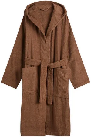Tekla Terry Hooded Bathrobe in , Size Medium | END. Clothing