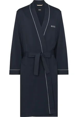 HUGO BOSS Embroidered-logo lounge robe