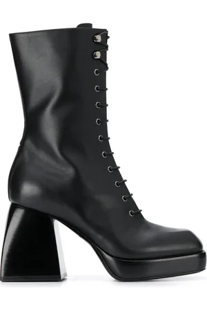 NODALETO Lace-up high heel boots