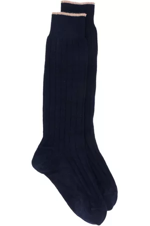 Brunello Cucinelli Miehet Sukat - Ribbed socks