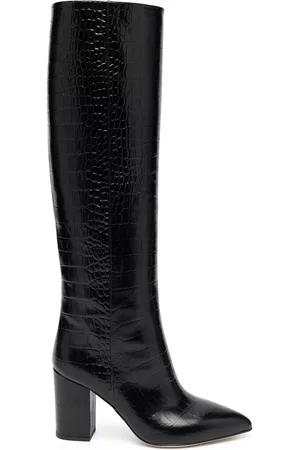 PARIS TEXAS Naiset Ylipolvensaappaat - Crocodile-effect knee-high boots
