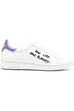 Dsquared2 Naiset Tennarit - Slogan-embroidered low-top sneakers