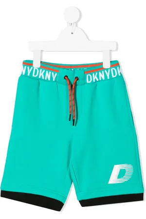 DKNY Logo-tape cotton bermuda shorts