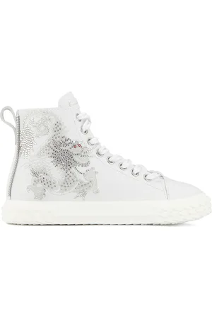 Giuseppe Zanotti Crystal-embellished high-top sneakers