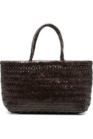 Dragon Diffusion Interwoven leather tote bag