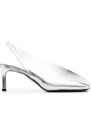 Jil Sander 75mm square-toe leather pumps
