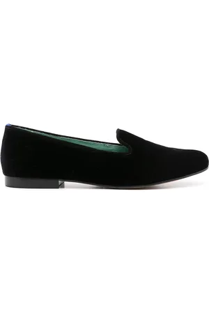 Blue Bird Slip-on velvet loafers