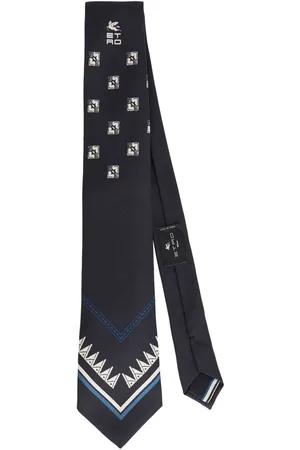 Etro Logo-print silk tie