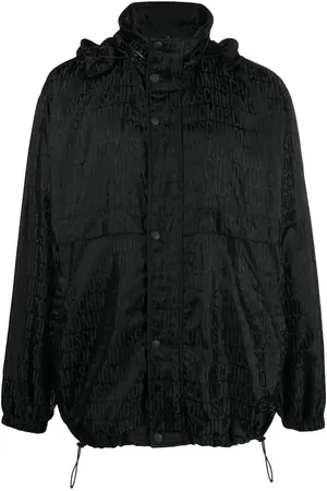 Moschino Monogram-jacquard hooded jacket