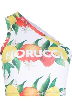 Fiorucci Graphic-print one-shoulder top