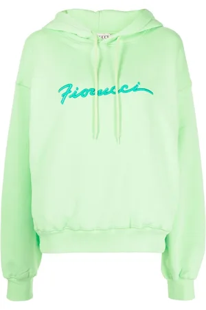 Fiorucci Naiset Crop - Embroidered-logo pullover hoodie