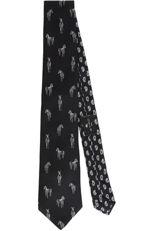 Etro Miehet Solmiot - Zebra-print silk tie