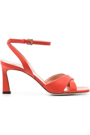 Pollini 80mm ankle-strap crossover sandals