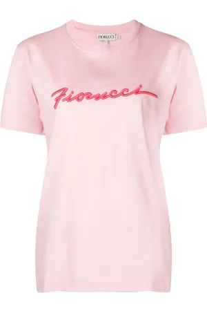 Fiorucci Naiset T-paidat - Embroidered-logo short-sleeved T-shirt