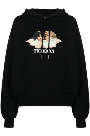 Fiorucci Naiset Hupparit - Logo-print long-sleeve hoodie