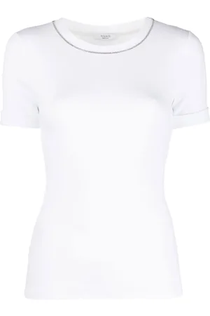 PESERICO SIGN Stretch-jersey micro-rib T-shirt