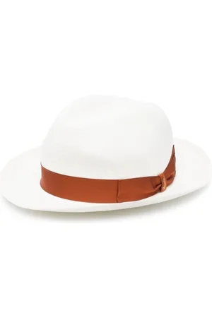 Borsalino Miehet Hatut - Panama ribbon-detail fedora hat