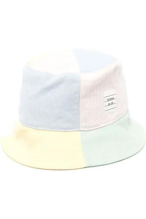 Thom Browne Miehet Hatut - Logo patch corduroy bucket hat