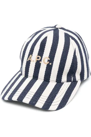 A.P.C. Miehet Hatut - Logo-print striped baseball cap