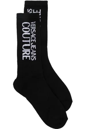 VERSACE Logo-print knitted socks