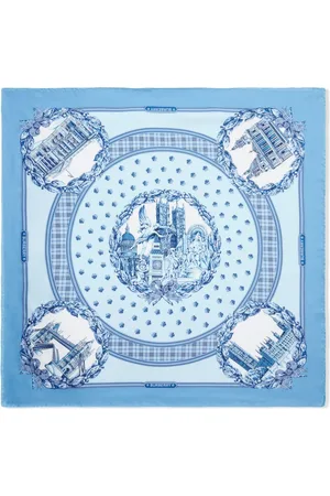 Burberry Huivit - Monuments-print silk square scarf