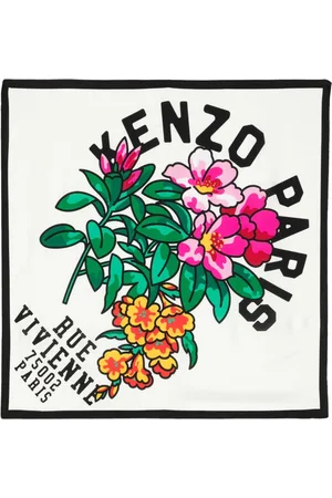 Kenzo Logo-print silk scarf