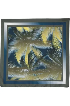 FERRARI Palm tree-print silk scarf