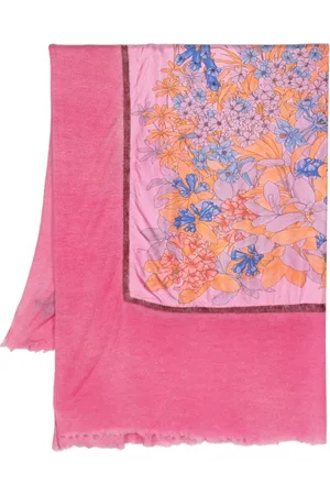 AVANT TOI Huivit - Baroque-pattern print cashmere-blend scarf