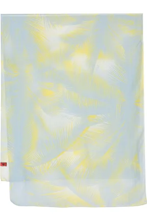 FERRARI Leaf-print cotton-silk scarf