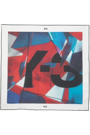 Y-3 Huivit - Logo-print cotton-silk scarf
