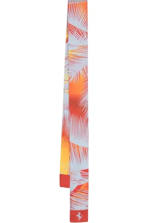 FERRARI Huivit - Palm-tree-print silk scarf