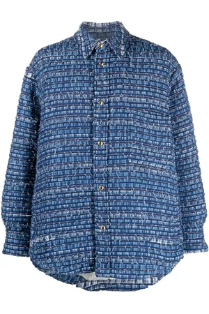 Thom Browne Denim-tweed shirt jacket