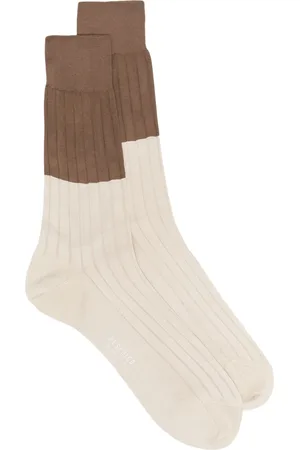 PESERICO SIGN Miehet Sukat - Logo-print two-tone socks